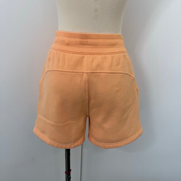 Lululemon Scuba High-Rise Short 5" Cotton Terry in Peach Bellini 6 Women's - Picture 4 of 8